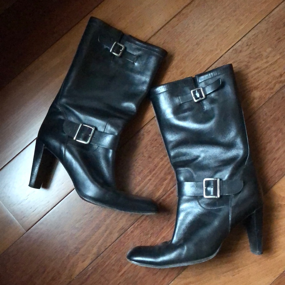 Vintage 90s Calvin Klein Tall Leather Boots 6.5/7